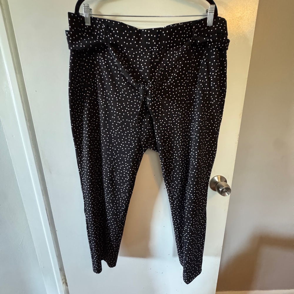 Jones New York Black and White Polka Dot Pants